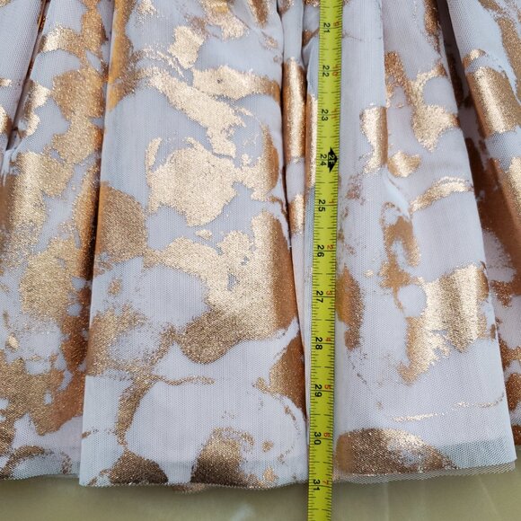 The Children's Place Rose Dust Metallic Blush Pink Girl's Belted Dress Size 14 - Picture 7 of 15